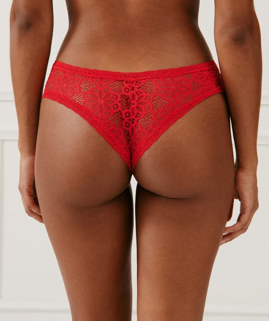Lace cheekies - red;