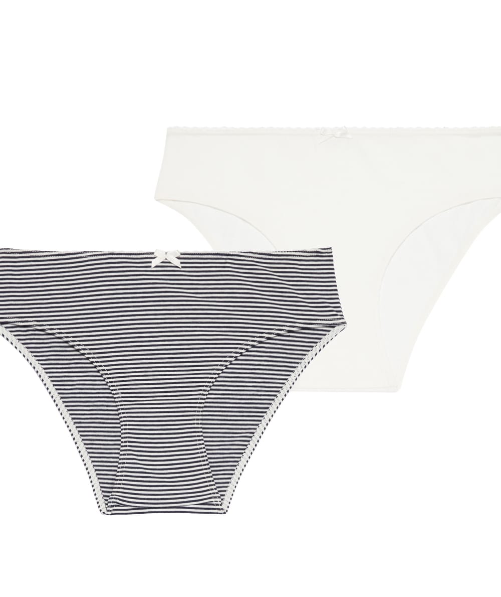 Pack of 2 cotton briefs;