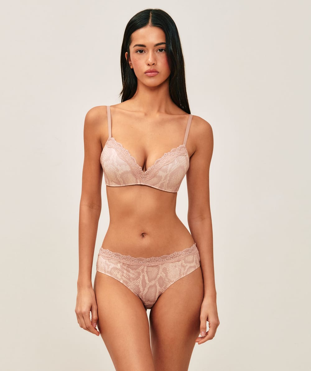 Shorty en microfibre imprim&eacute; serpent;