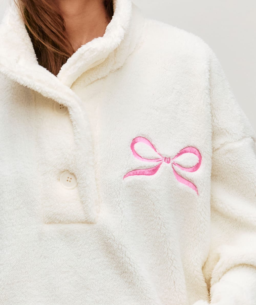 Sherpa blanket sweatshirt;