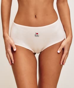 Pack of 3 cotton shorts with love theme;