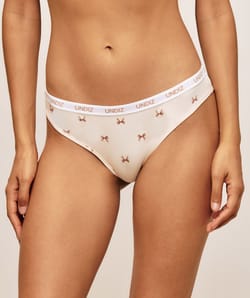 Cotton printed knotted panties;