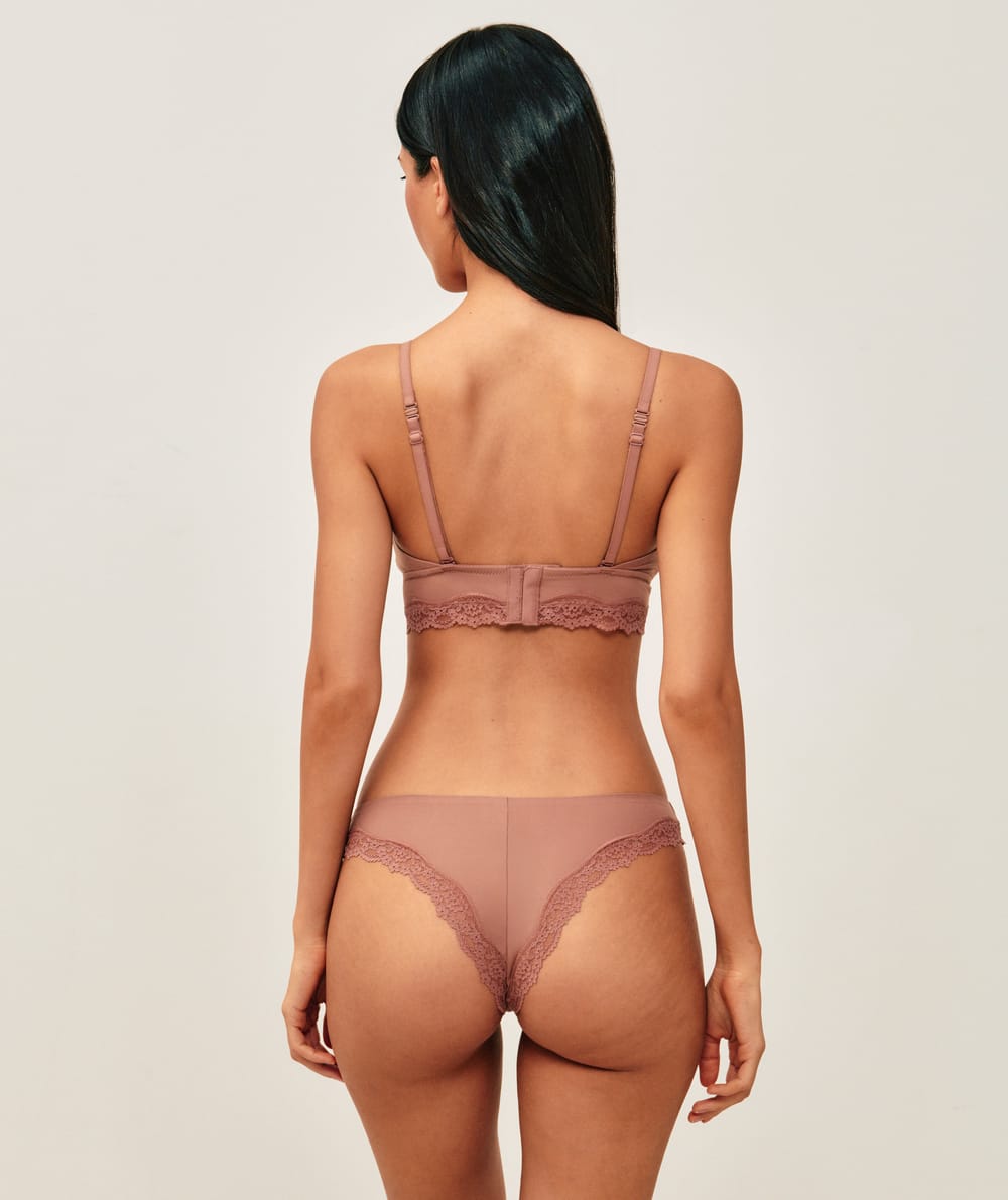 Triangle bra in microfiber;