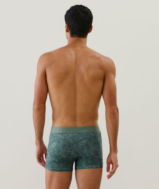 Cotton boxer shorts with pattern;
