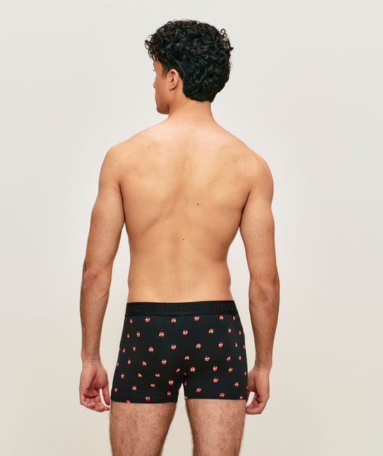 Boxer en coton motifs pommes;