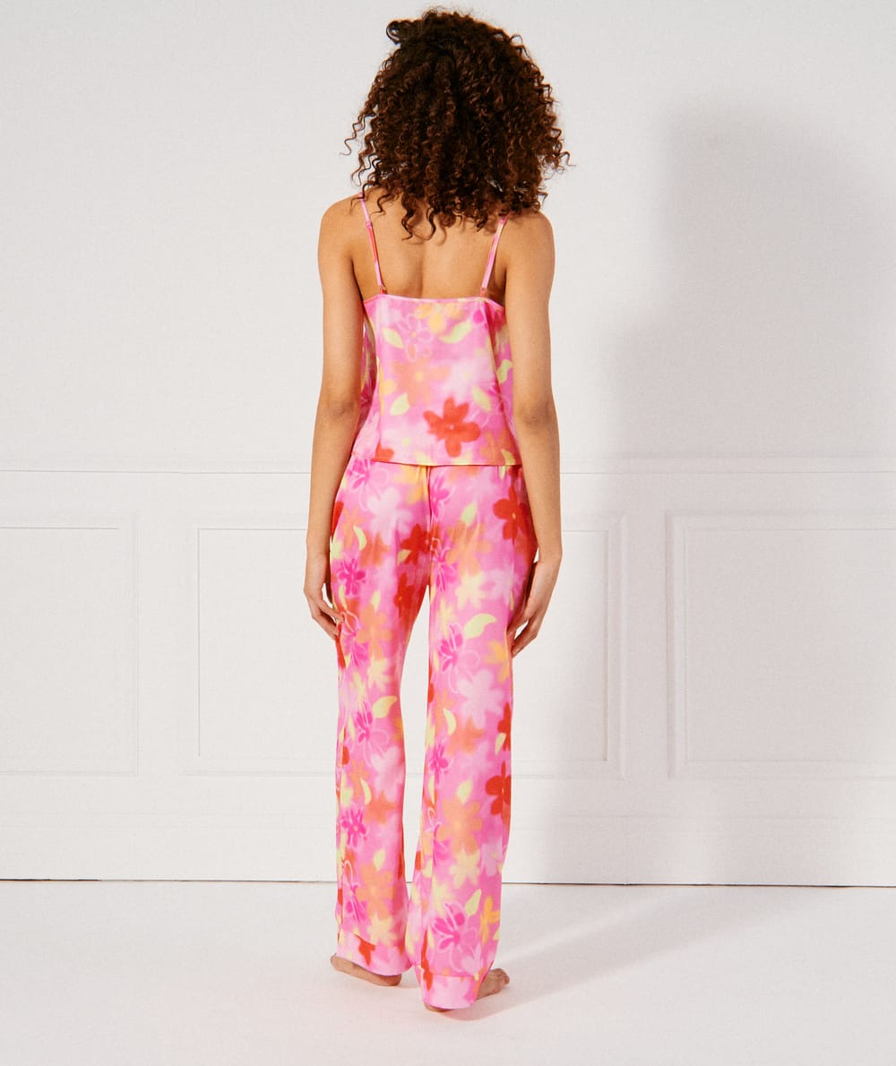 Top imprim&eacute; en satin;