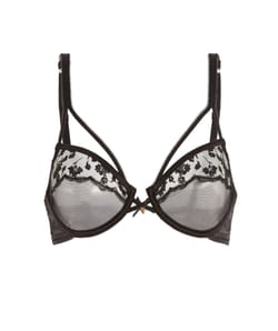 Lace balconette bra;