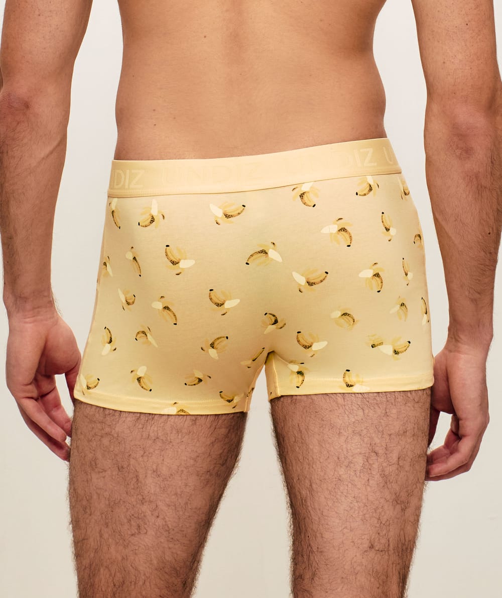 Cotton boxer with banana patterns;