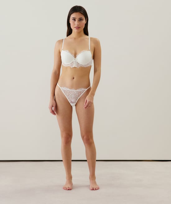 Soutien-gorge push-up en dentelle;