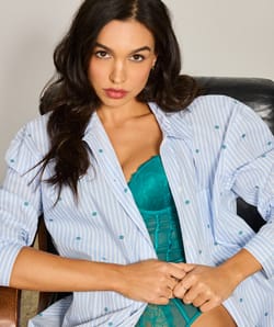 Camisa vestido de algodón;