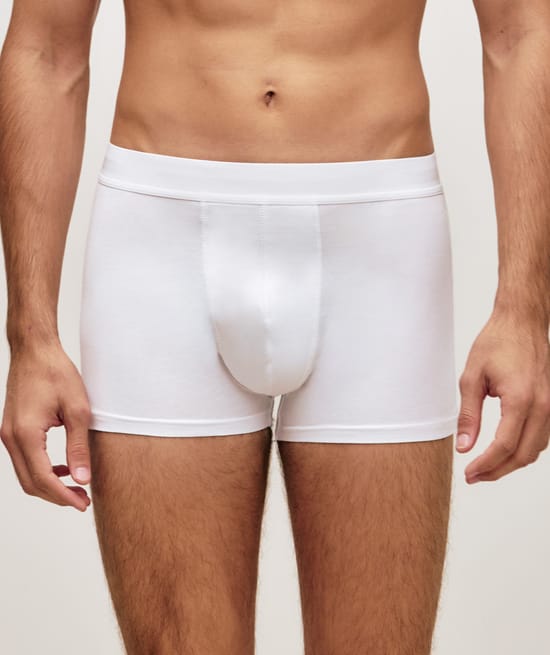 Cotton boxer shorts with message;