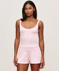 Ribbed jersey shorts;