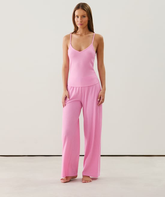 Pantalon lurex côtelé;