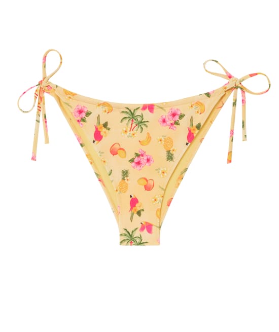 Maillot de bain bikini imprim&eacute; tropical;
