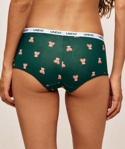 Cotton shorty with bear print;