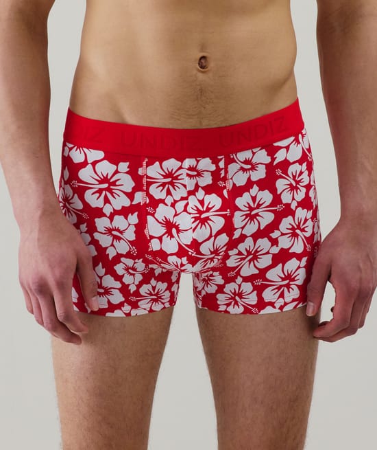 Hawaiian flower print boxer shorts;