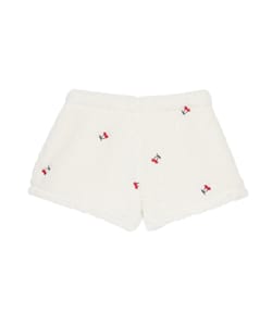 Short en sherpa broderies cerises;