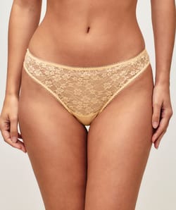 Lace string with removable lemon jewel;