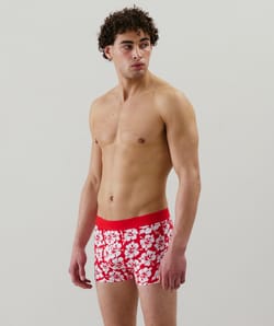 Hawaiian flower print boxer shorts;