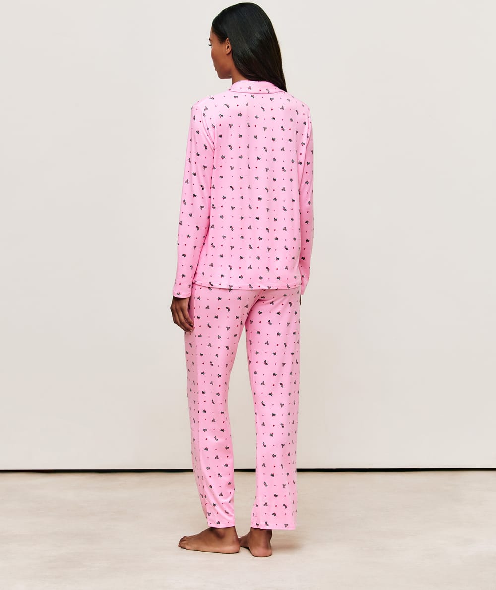 Patterned jersey pyjama set;