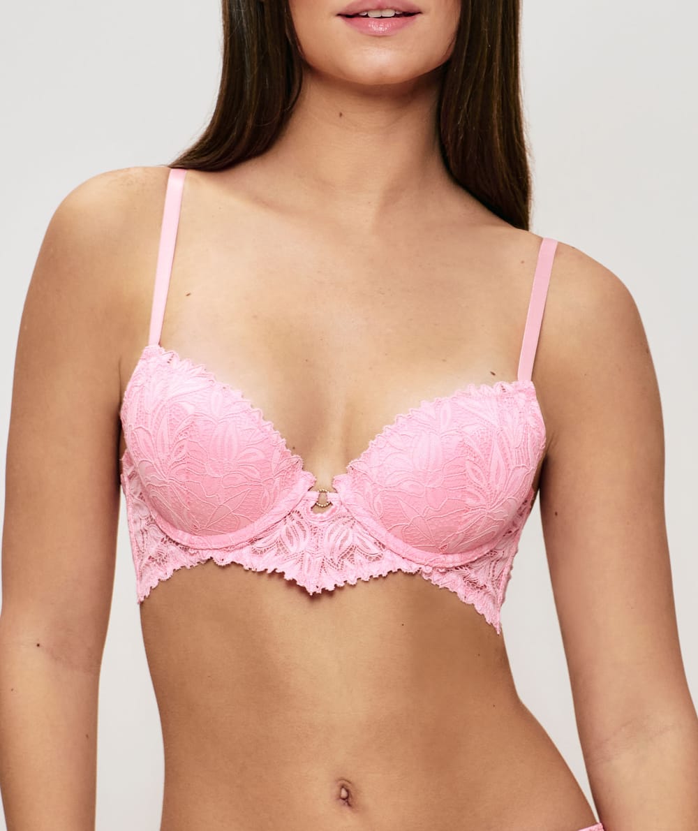 Soutien-gorge push-up en dentelle;