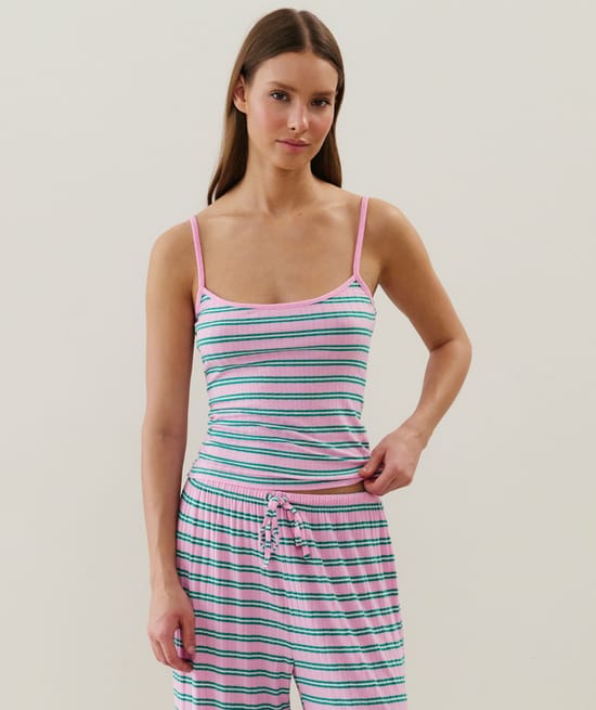 Gestreepte top;