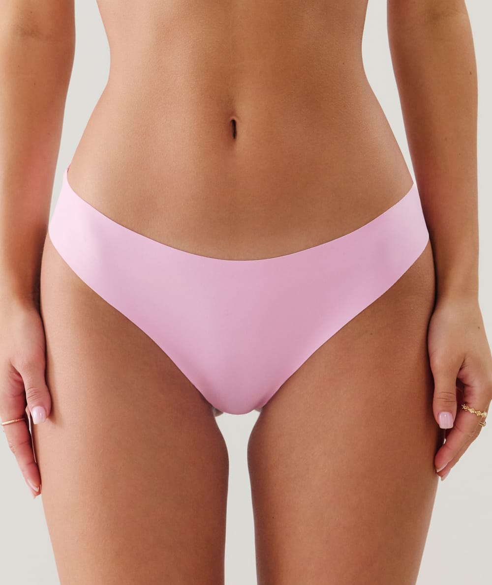 Culotte en microfibre et dentelle;