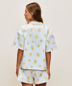 Sunflower printed cotton shirt;
