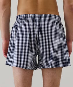 Checked boxer shorts;