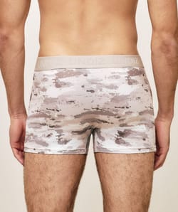 Microfibre boxer shorts with camouflage print;