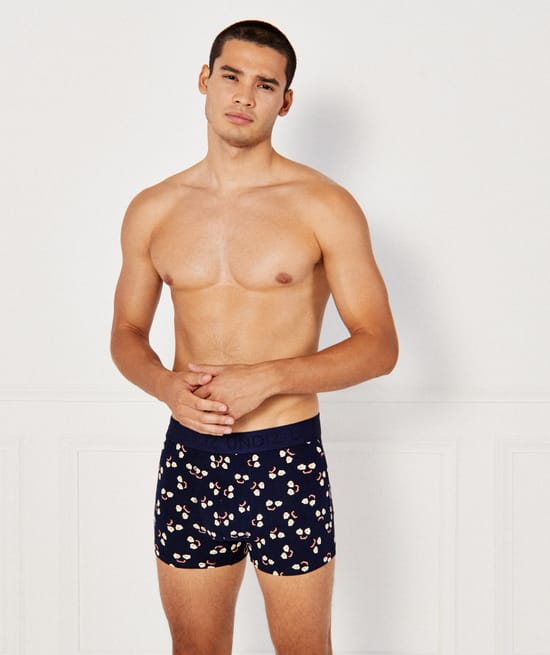 Patterned cotton boxers;