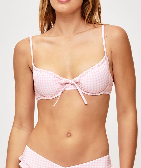 Corbeille - Geruit bikini topje;