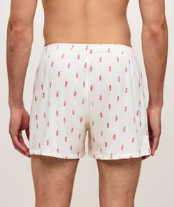 Cotton boxer shorts with ice cream patterns;