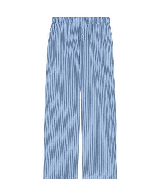 Pantalón a rayas de algodón;