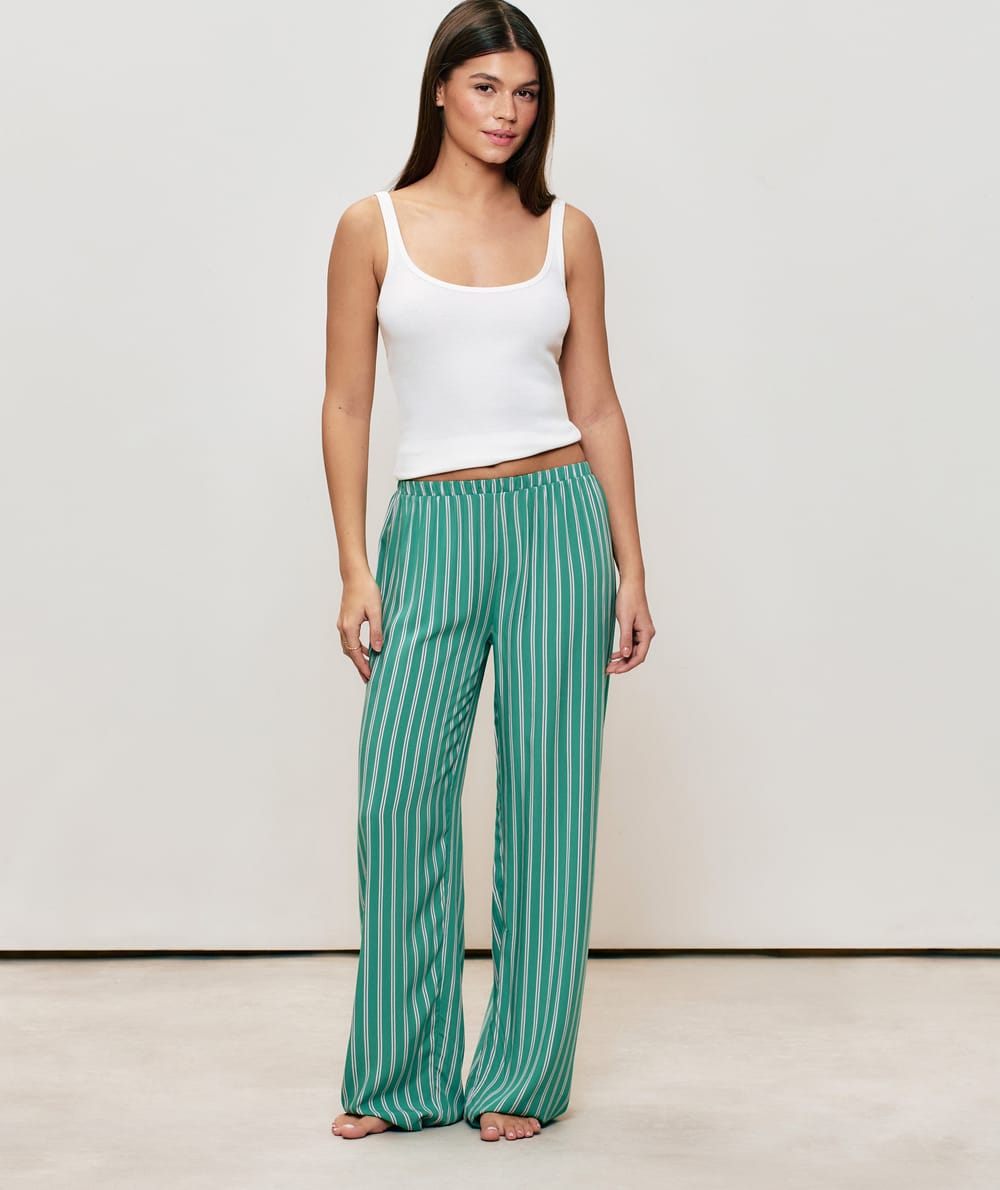 Striped trousers;