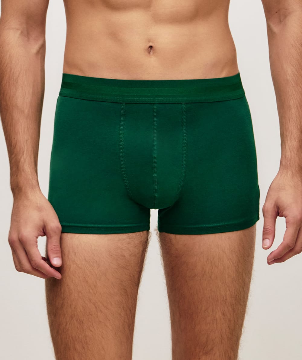 Cotton boxer shorts with message;