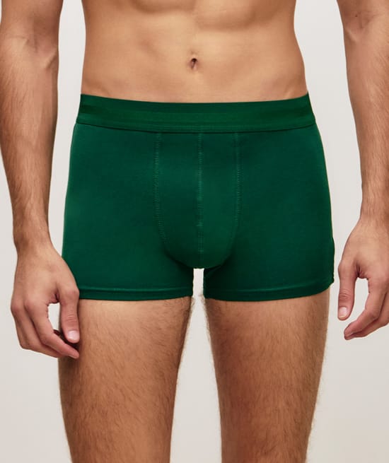 Cotton boxer shorts with message;