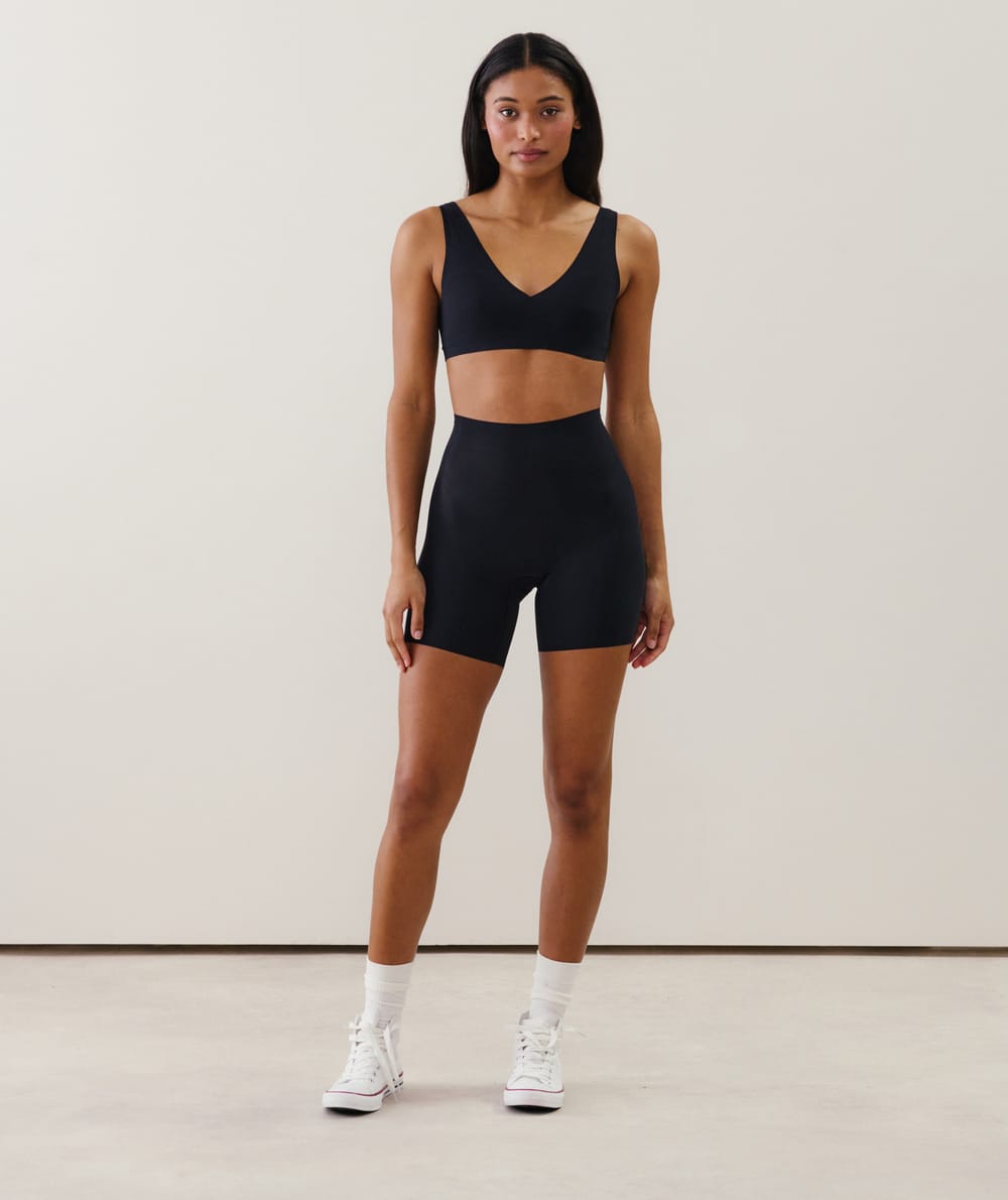 Naadloze microvezel shorts;