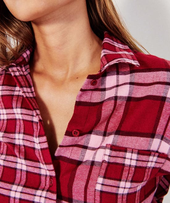 Checked shirt;
