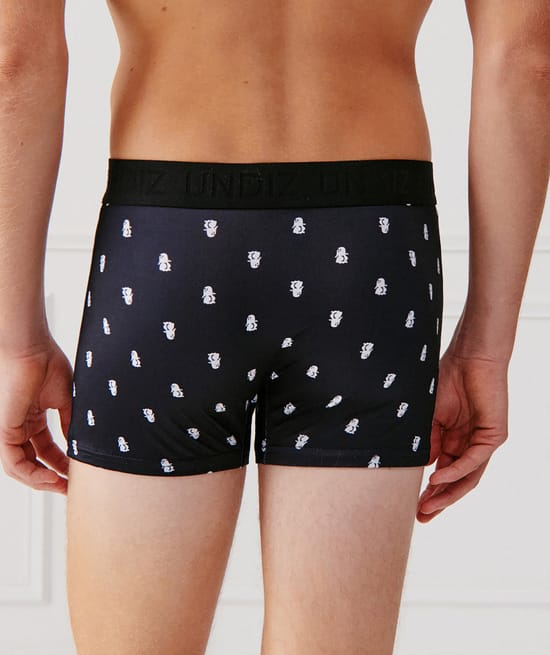 Patterned microfibre boxer shorts;