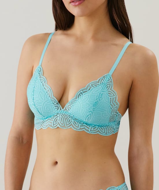 Soutien-gorge triangle en dentelle;