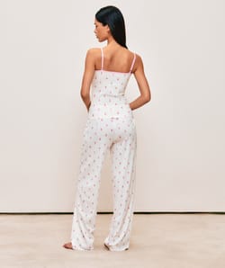 Ice cream patterned jersey pants;