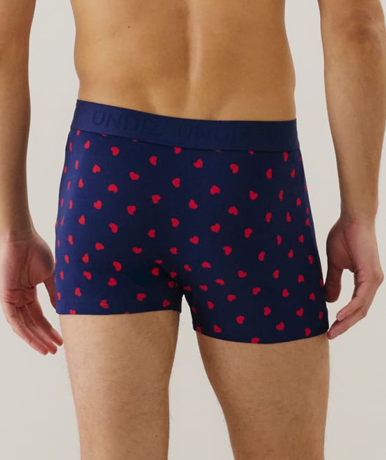 Boxer en coton à motifs;