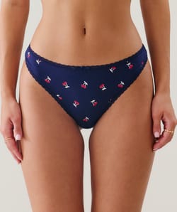 Tanga de algodón con estampado de cerezas;
