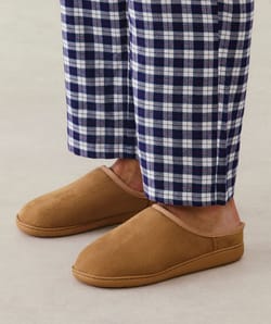 Suede slippers;