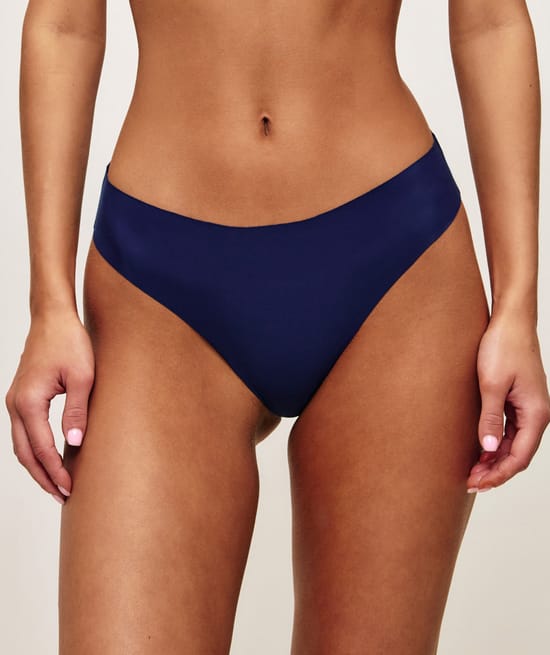 Microfibre and lace knickers;