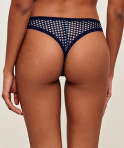 Vichy tulle thong;