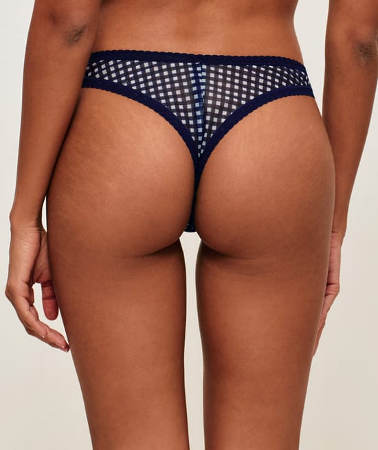 Vichy tulle thong;