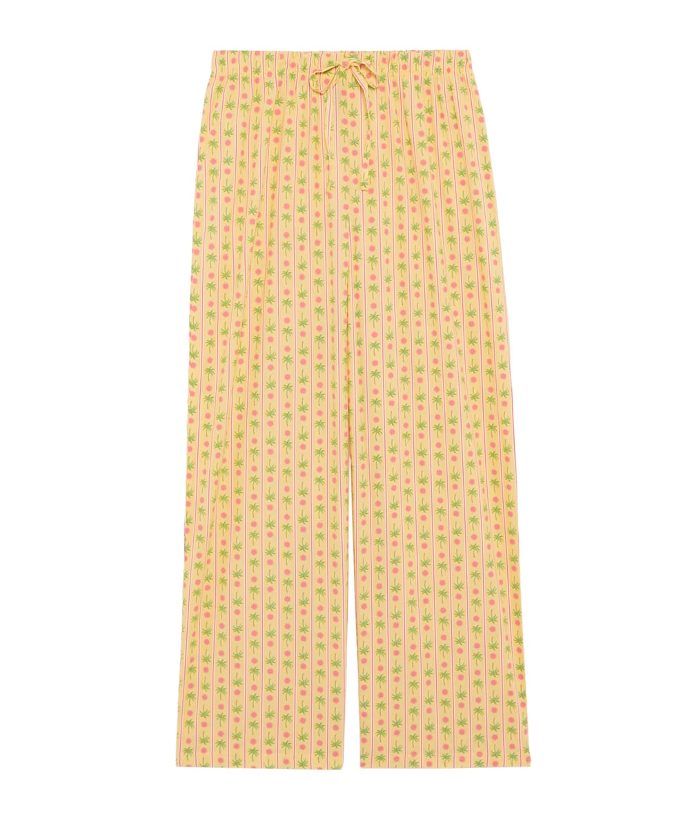 Pantalon droit à motifs;