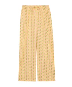 Pantalon droit à motifs;